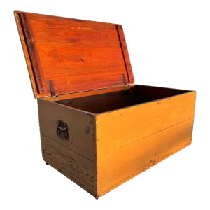 Victorian Cedar Blanket Chest on Iron Casters