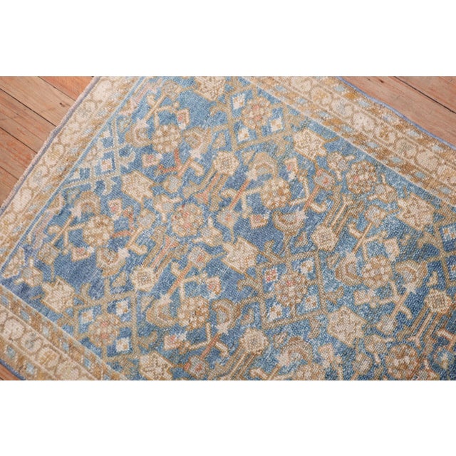 1920s Persian Malayer Rug in soft blue