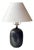 Danish Modern Satin Black Ceramic Table Lamp by Aino Grib, 1980s For Sale