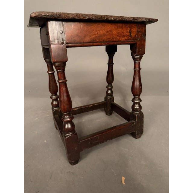 18th Century Country English Oak Low Stool, Circa 1780 For Sale - Image 12 of 13