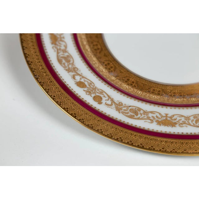 Gold Antique Hutschenreuther Dinner Plates, Early 20th Century, Bavaria For Sale - Image 8 of 11