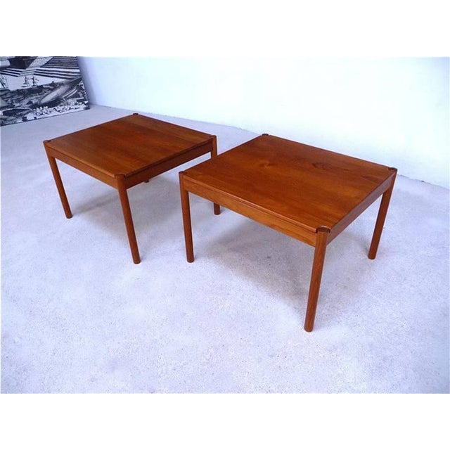 Brown Teak Side Tables from Magnus Olesen, Set of 2 For Sale - Image 8 of 14