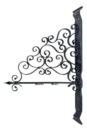 Vintage Wrought Iron Wall Bracket, 1940s