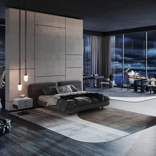 Black Newark Bed by Porus Studio For Sale - Image 8 of 15