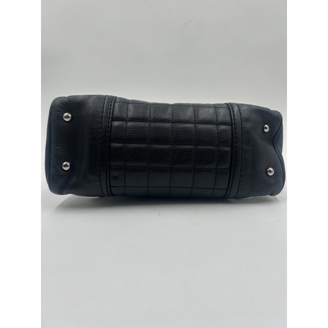 Chanel Black Leather Button Satchel 2004 For Sale - Image 10 of 12