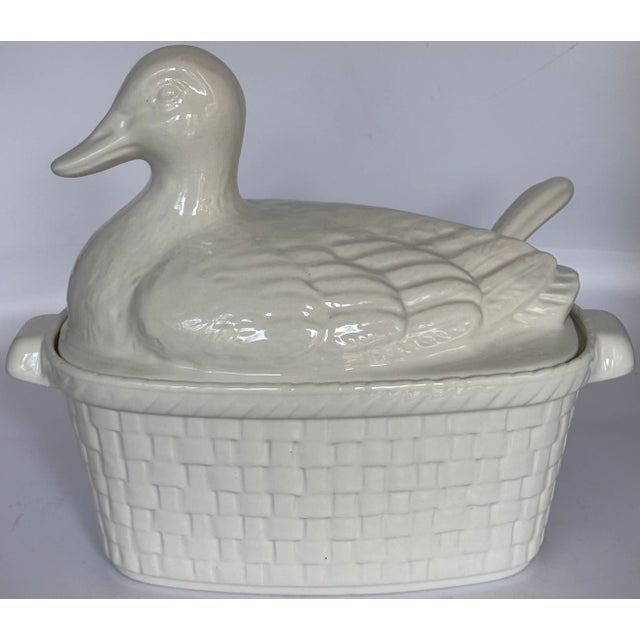 Ceramic MOS261980's Americana Whittier Potteries, California, Duck Motif Soup Tureen For Sale - Image 7 of 16