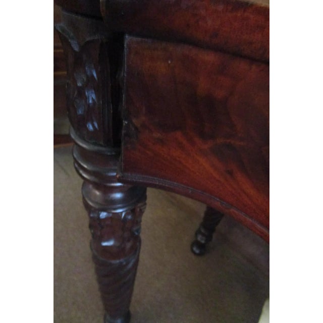 Sheraton Mahogany Game Table With Rope Twist Legs and Serpentine Top For Sale - Image 12 of 12