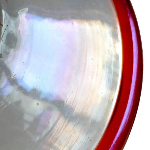 Mid 20th Century Vintage Murano Colorful Fenicio Pulled Feather Design Italian Art Glass Parrot Bird Sculpture on Pedestal For Sale - Image 5 of 5