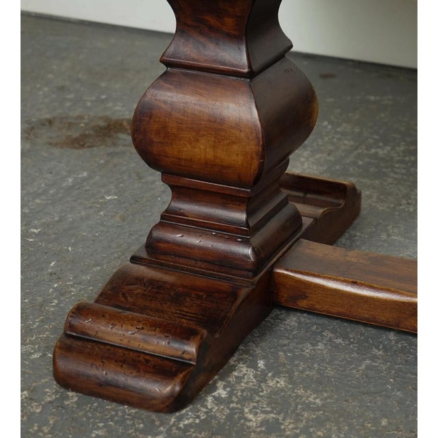 Wood Vintage Refectory Oak Coffee Table For Sale - Image 7 of 15