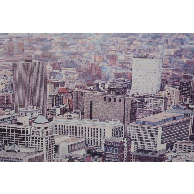 Late 20th Century Steve Ford Signed Riverfront Stadium Cincinnati Reds Bengals Lithograph 33" For Sale - Image 13 of 13