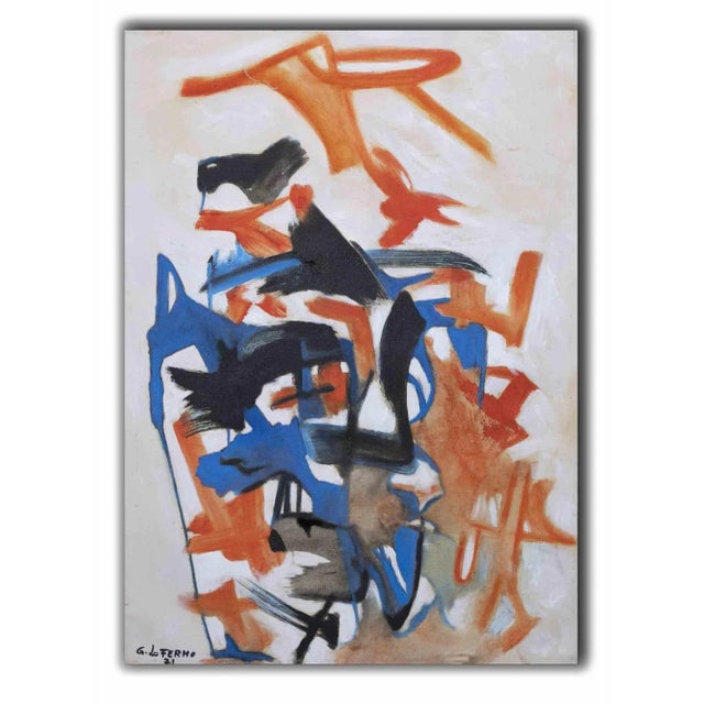 Contemporary Giorgio Lo Fermo, Abstract Expression, Original Oil on Canvas, 2021 For Sale - Image 3 of 5