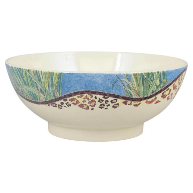 1980s Serving Savane Bowl in Faience from Gien, France, 1980s For Sale - Image 5 of 5