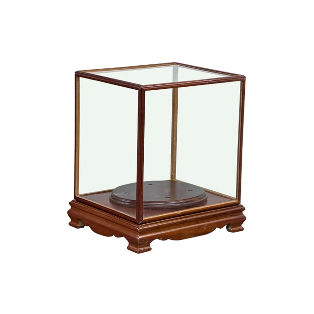 Transparent Vintage Glass Transparent Rectangular Shape Cover Display Case For Sale - Image 8 of 8