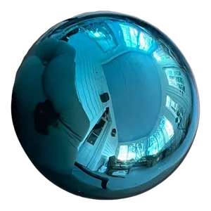 Large Blue Mercury Glass Garden Gazing Sphere or Witch's Ball