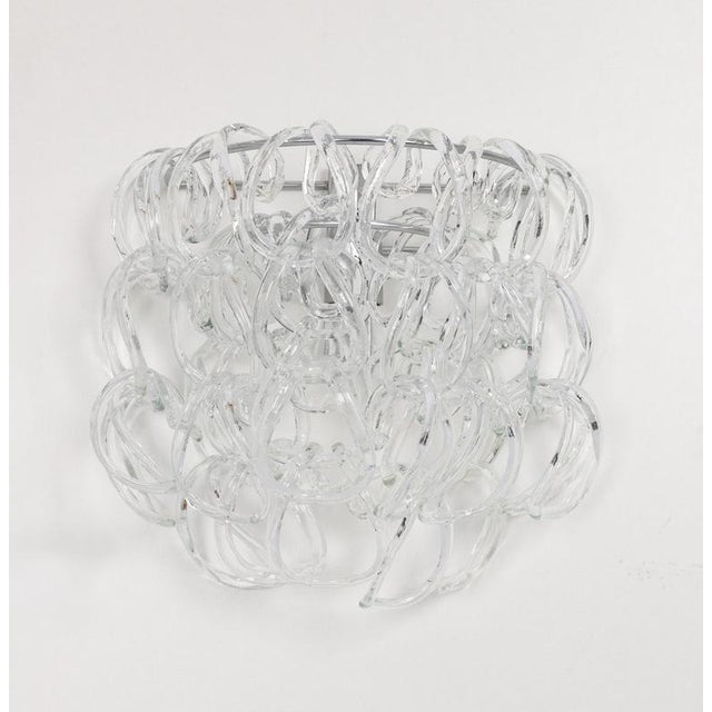 Large Murano Glass Wall Sconces by Angelo Mangiarotti for Vistosi, Italy, 1960, Set of 2 For Sale - Image 9 of 10