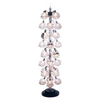 Italian Floor Light with 32 Glass Globes, 1960s For Sale