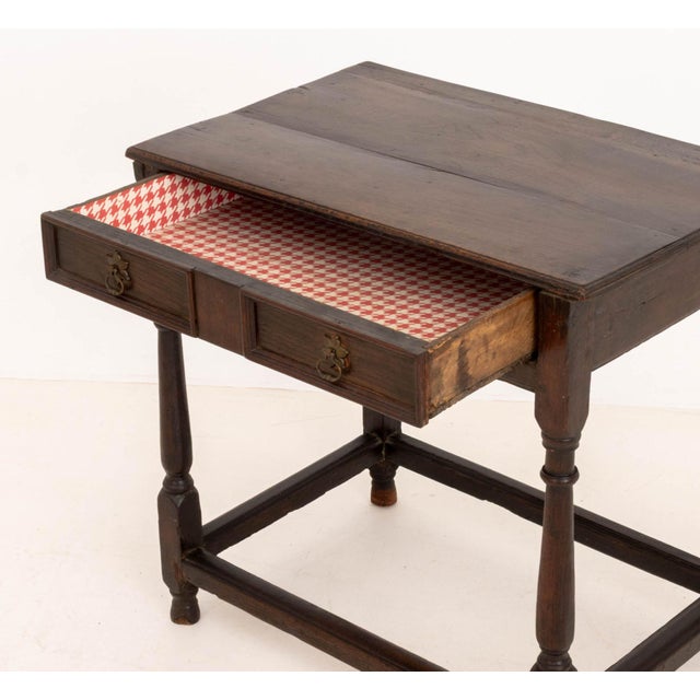 Late 20th Century Baroque Style Oak Work Table For Sale - Image 5 of 7