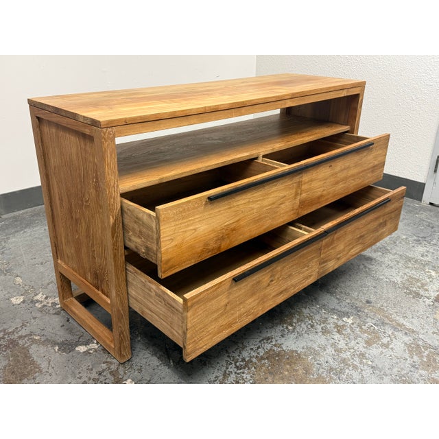 Crate & Barrel Crate & Barrel Linea II Natural Four-Drawer Dresser For Sale - Image 4 of 12