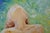 Yellow Contemporary French School Alexandre Pergler De Perglas Expressionist Figurative Painting, "Yellow Draped Nude" For Sale - Image 8 of 13