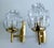 Metal Vintage Glass and Brass Sconces, 1970, Set of 2 For Sale - Image 7 of 18