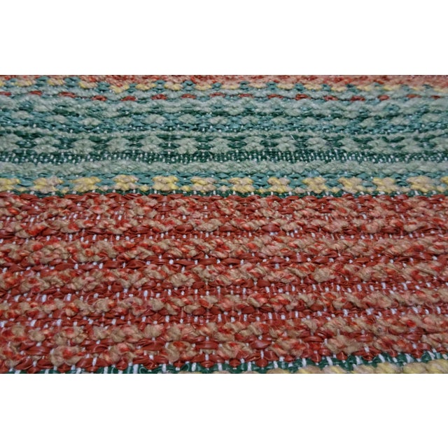 Rag Rug Swedish Mid Century Vinyl For Sale - Image 4 of 8