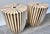 Art Deco Style Brown & White Cylindrical Walnut Resin End Table or Stool, a Pair For Sale - Image 14 of 14
