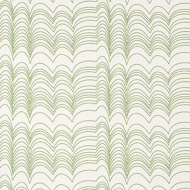 Sample - Schumacher X Studio Bon Richter Fabric in Green For Sale