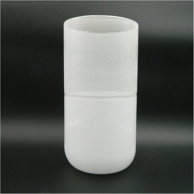 1990s Vintage Glass Vase by Tapio Wirkkala for Venini, 1990 For Sale - Image 5 of 11