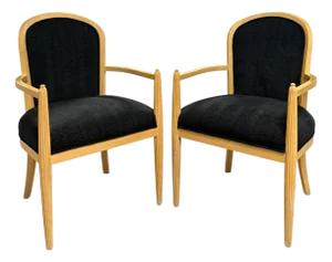 J Robert Scott Art Deco Style Armchairs - A Pair