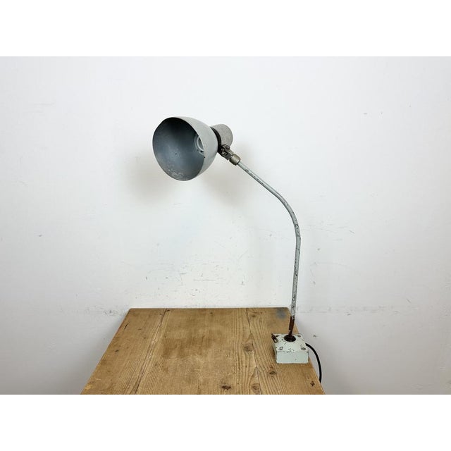 Industrial Grey Table Lamp from Elektrosvit, 1970s For Sale - Image 14 of 18