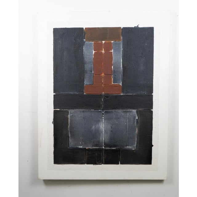 Textile 1970s Abstract Modern Painting on Canvas by Lou Fink For Sale - Image 7 of 7