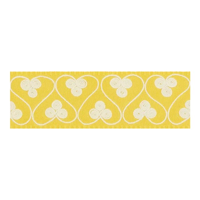Sample - Schumacher Coquette Tape in Yellow For Sale