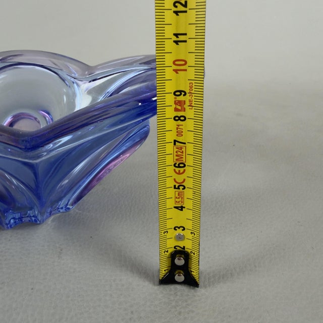 Vintage West German Glass Centerpiece from Waltherglas, 1980s For Sale - Image 10 of 11