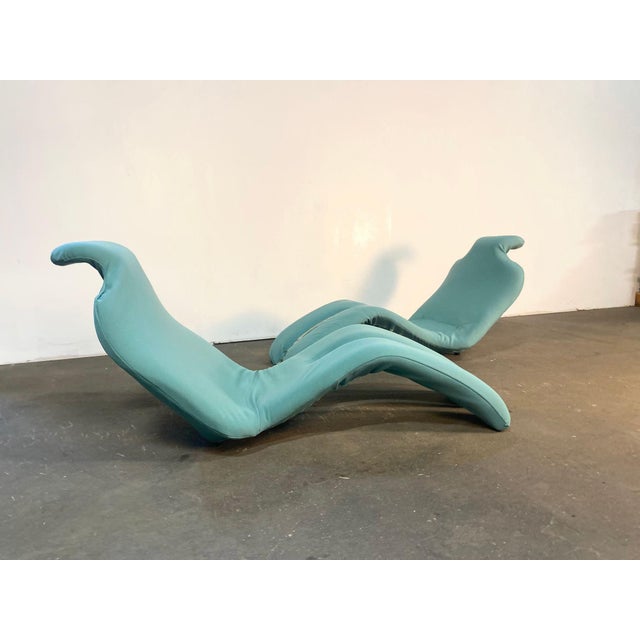 A pair of Bouloum Lounge chairs designed by Olivier Mourgue in the 1970's. These lounges are unmarked. Freshly upholstered...