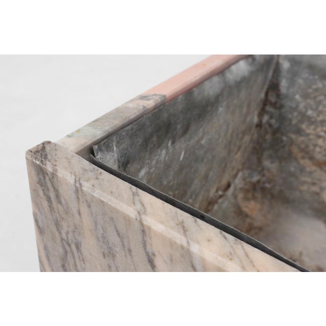 Large Planter in Pink Marble, Belgium, 1980s For Sale - Image 14 of 17