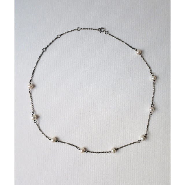 Pearl Necklace Collar Choker Adjustable For Sale In New York - Image 6 of 10