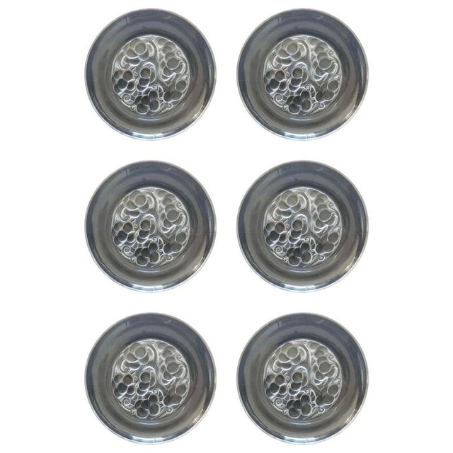 Glass Brunch Plates by Rene Lalique, France, 1927, Set of 6 For Sale - Image 7 of 7