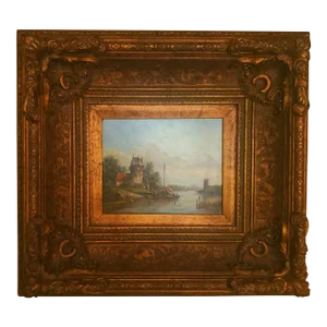 Late 20th Century Stunning Original Painting by Humphrey, Mounted in a Beautiful Ornate Frame, Impressionism Landscape