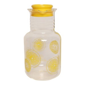 Vintage Pyrex Two Quart Glass Lemonade Carafe / Pitcher With Lid Model 3520