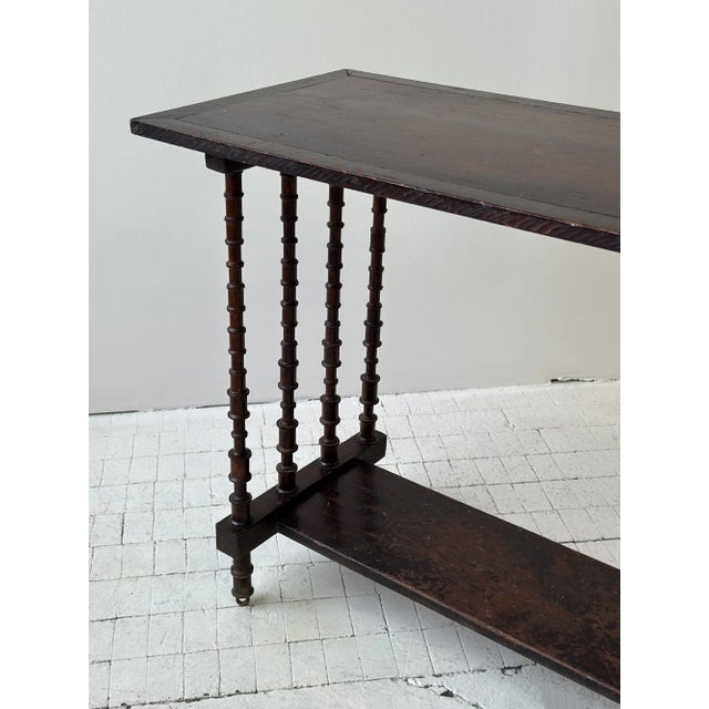 American Vintage Two-Tiered Spool Entry Table / Console, Circa 1920s-40s For Sale - Image 3 of 16