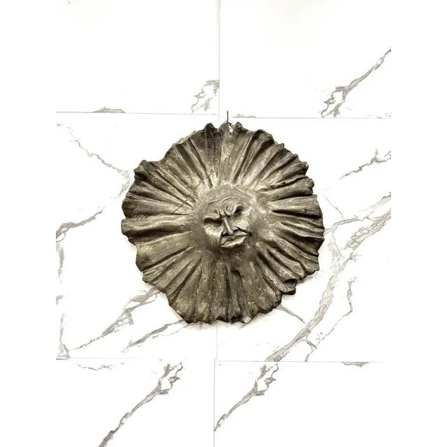 Gold Vintage Sculpture Face by Attilio Pierelli, 1960s For Sale - Image 8 of 9