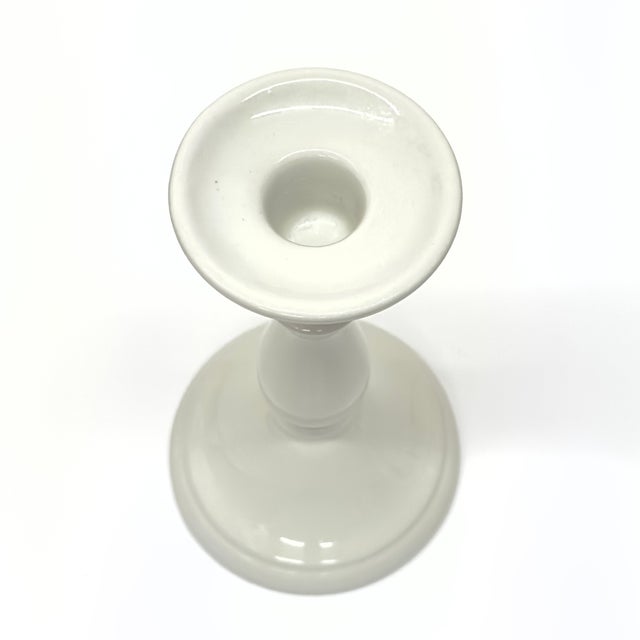 Mixed White Ceramic Candle Holder Curation - Group of 7 For Sale - Image 10 of 16