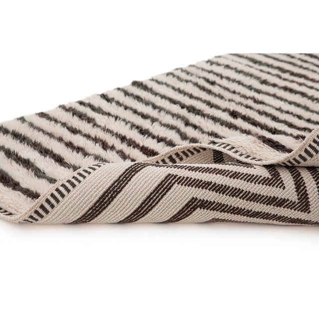 Striking Hand-Knotted Wool Rug by Azele Studio For Sale - Image 6 of 10