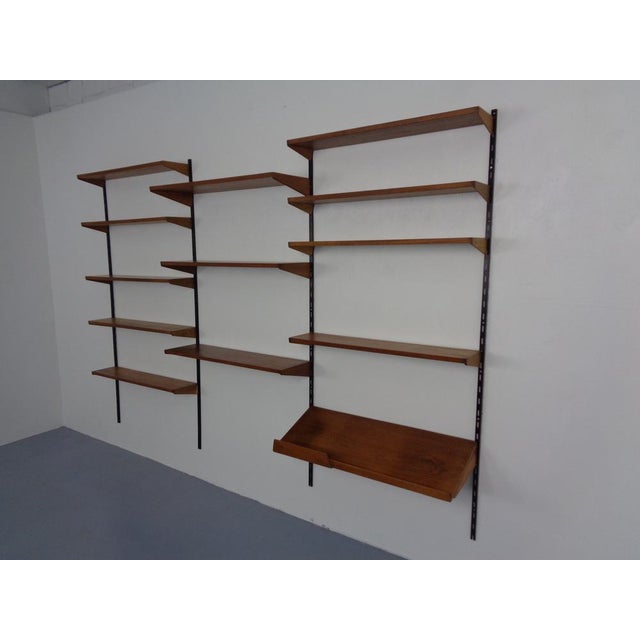 Wood Teak Wall Unit by Kai Kristiansen for Feldballes Furniture Factory, 1960s, Set of 17 For Sale - Image 7 of 18