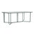Brown Jordan Walter Lamb Aluminum 43" x 77" Rectangular Dining Table, Glass Top in Forest Green For Sale