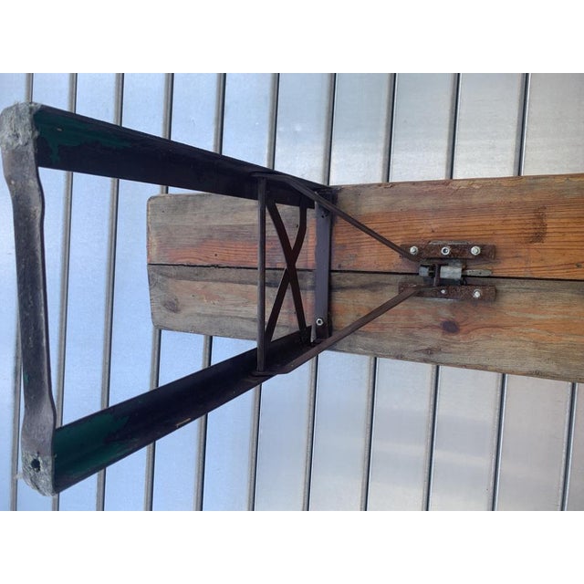 1970s Folding Bench on Metal Legs, 1970s For Sale - Image 5 of 18