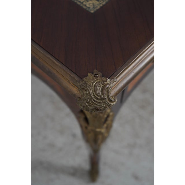Vintage 19th Century Louis XV Style Walnut Beaureauplate Partner Writing Desk For Sale - Image 9 of 17