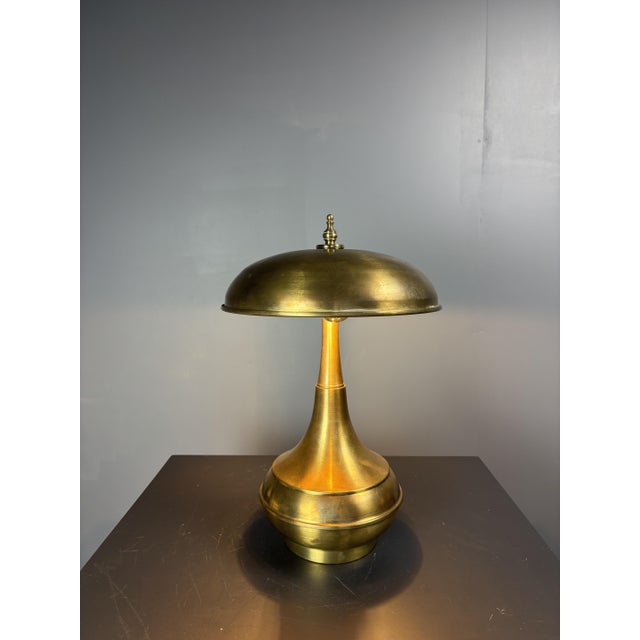 Mid-Century Modern Italian Brass Dome Mushroom Table Lamp, 1960s For Sale - Image 11 of 18