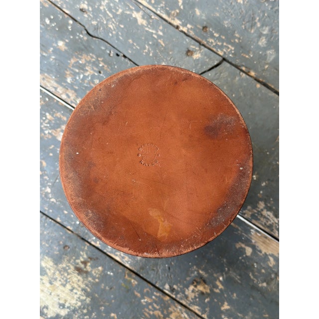Vintage Stacked Leather + Cork Humidor / Vessel by Gardner-Kates, Circa 1950s For Sale - Image 10 of 11