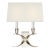 Cross Bouillotte Small Sconce in Polished Nickel with Linen Shade Designer: Chapman & Myers Finish: Polished Nickel...